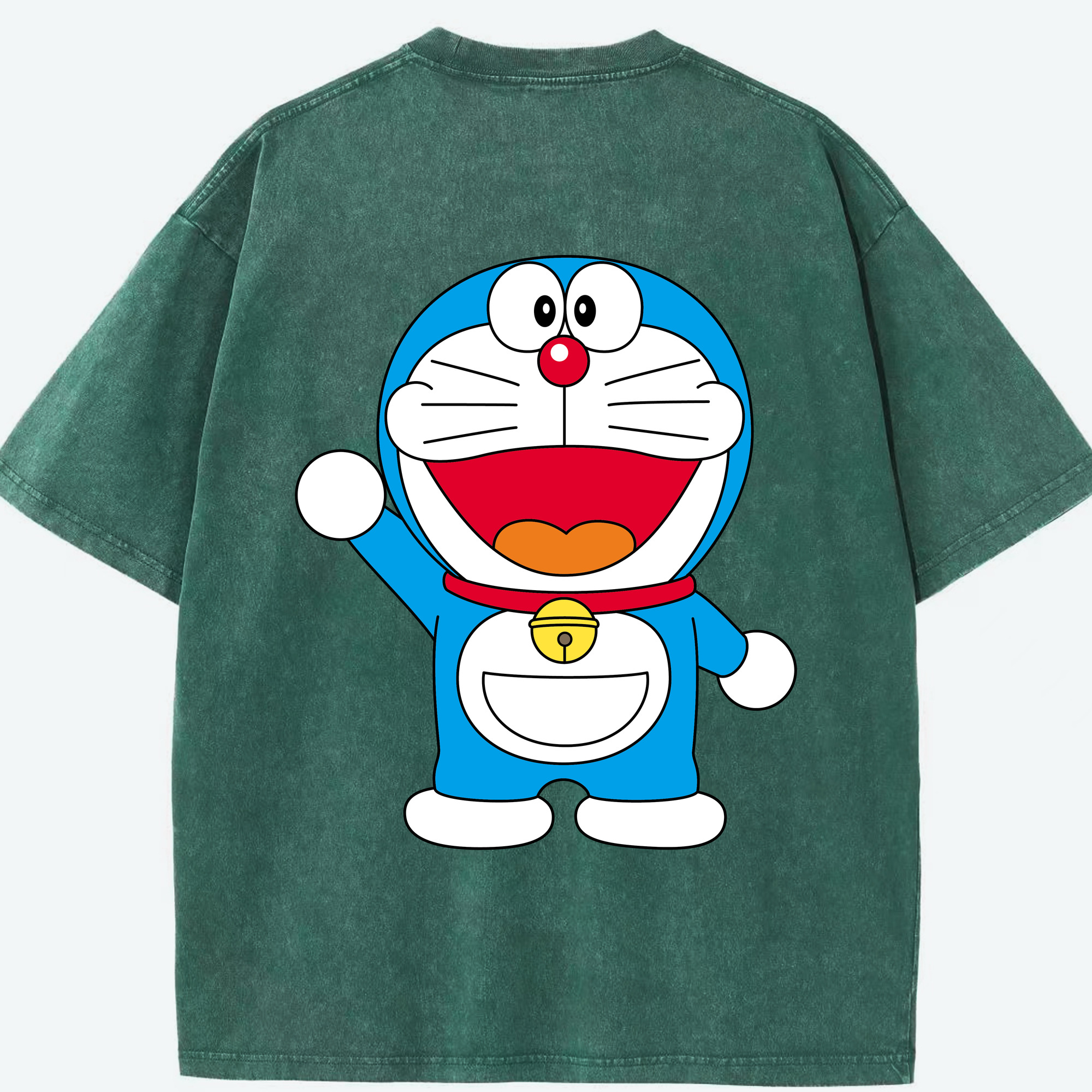 （画像用） ドラえもん Doraemon 綿100% ヴィンテージ風 半袖Tシャツ（背面プリント）